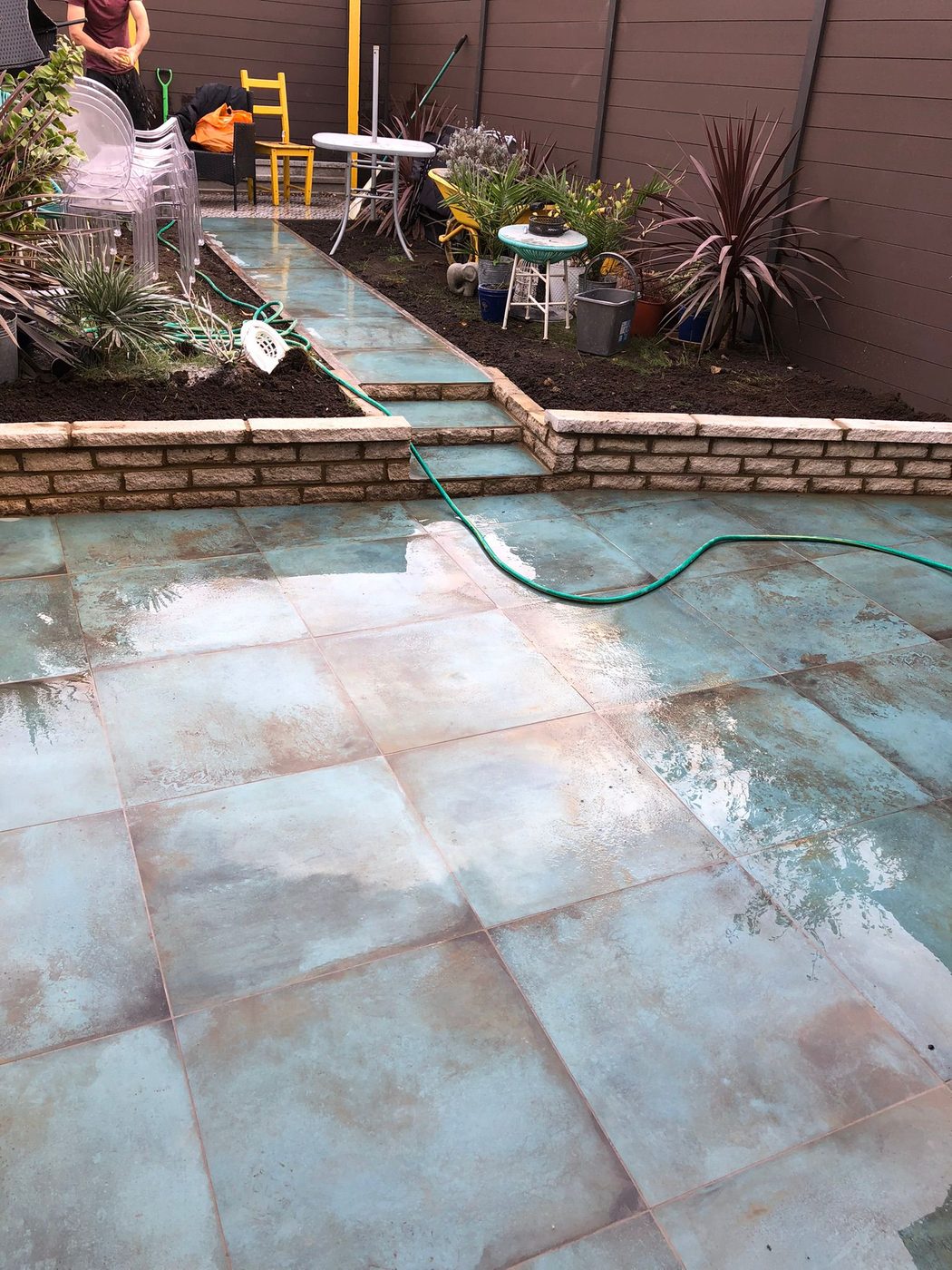 Outdoor patio tiling